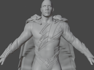 Black Adam Dwayne Johnson Realistic Character 3D Модель