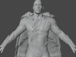 Black Adam Dwayne Johnson Realistic Character 3D Model