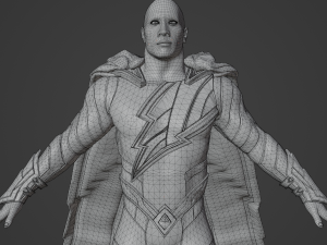 Black Adam Dwayne Johnson Realistic Character 3D Модель