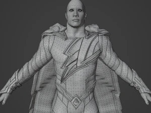 Black Adam Dwayne Johnson Realistic Character 3D Model