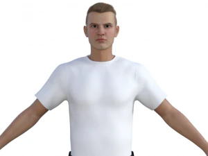 アーロンのリアルなキャラクター 3Dモデル