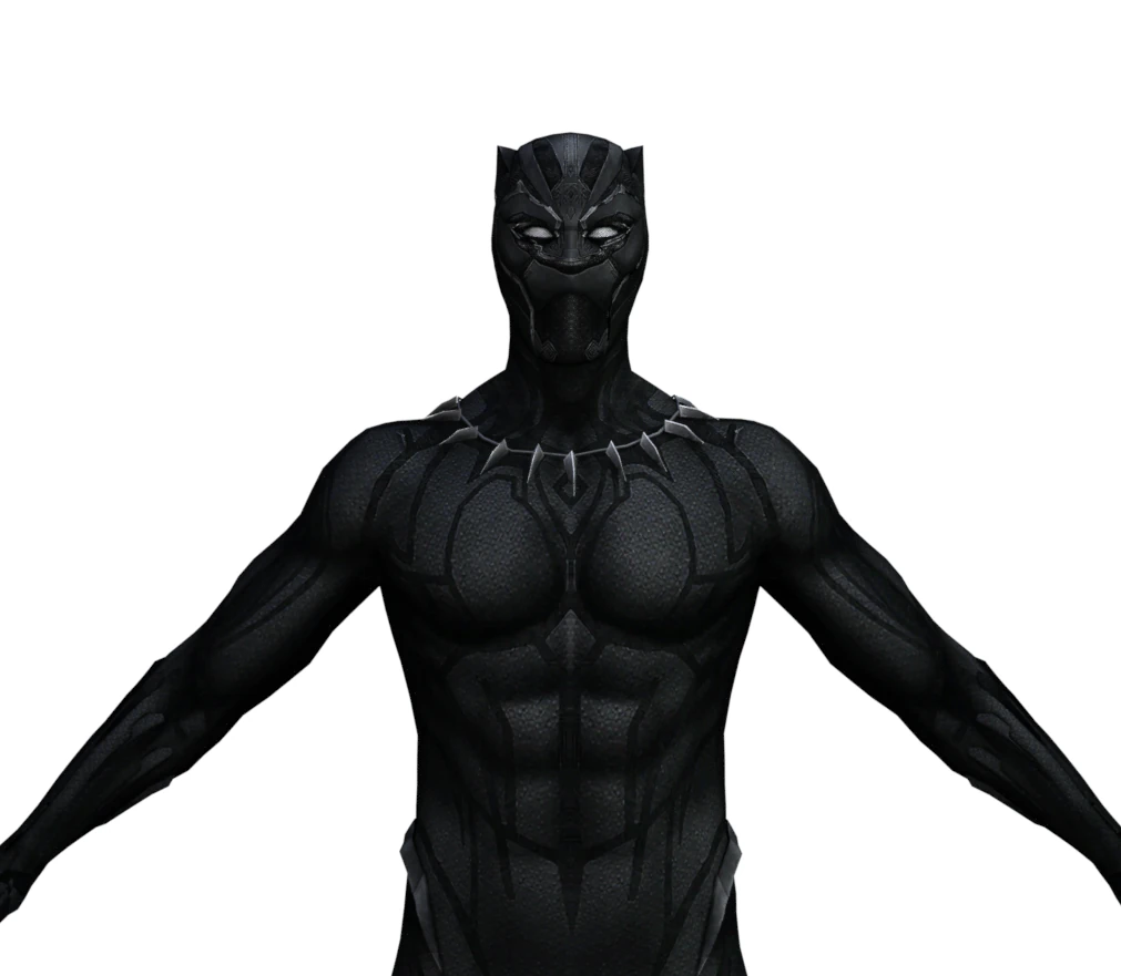 Black Panther Realistic Character 3D Model .c4d .max .obj .3ds .fbx .stl .blend 