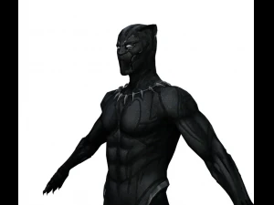 Black Panther Realistic Character 3D Model