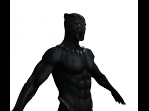 Black Panther Realistic Character 3D Model
