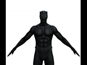Black Panther Realistic Character Modelo 3D
