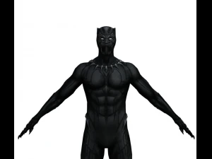 Black Panther Realistic Character 3D Model