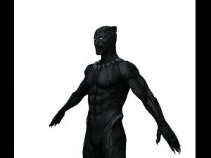 Black Panther Realistic Character 3D Model