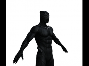 Black Panther Realistic Character Modelo 3D