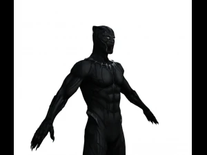 Black Panther Realistic Character 3D Model