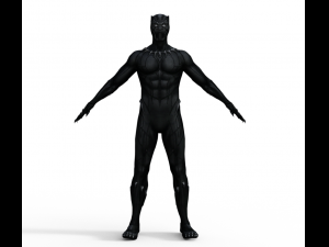Black Panther Realistic Character Modelo 3D