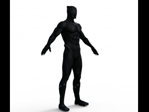 Black Panther Realistic Character Modelo 3D