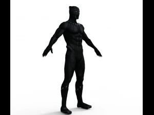 Black Panther Realistic Character 3D Model