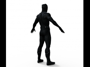 Black Panther Realistic Character Modelo 3D