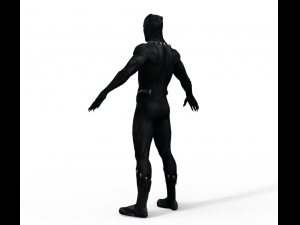 Black Panther Realistic Character Modelo 3D