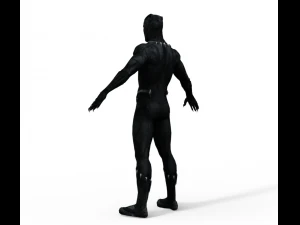 Black Panther Realistic Character 3D Model