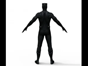 Black Panther Realistic Character 3D Model