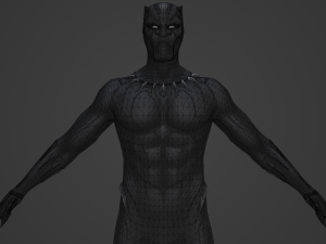 Black Panther Realistic Character Modelo 3D