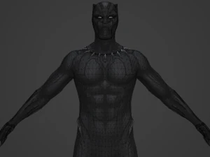 Black Panther Realistic Character 3D Model