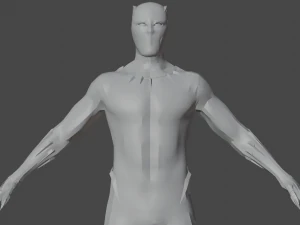 Black Panther Realistic Character 3D Model