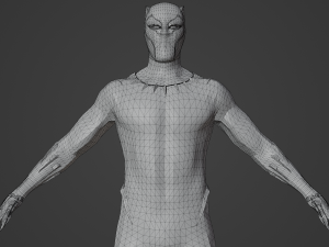 Black Panther Realistic Character Modelo 3D