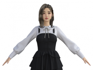 Japanese Girl Schoolgirl Realistic Character Modèle 3D