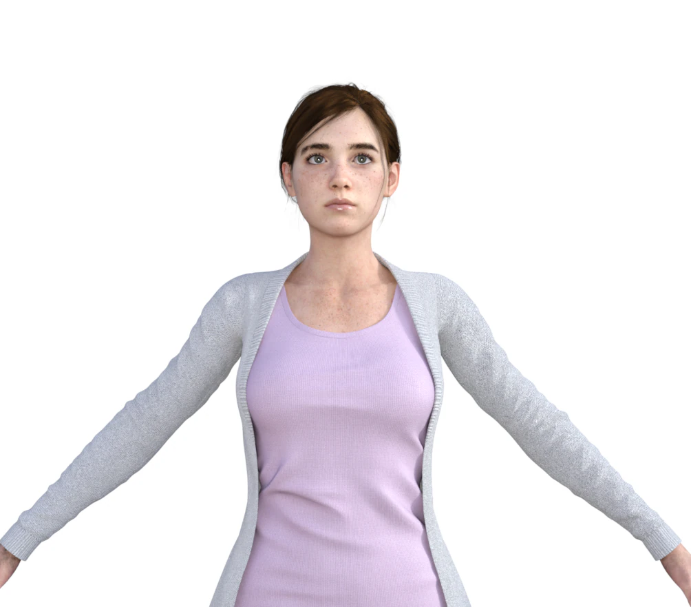 Kessie Realistic Character 3D Model .c4d .max .obj .3ds .fbx .stl .blend 