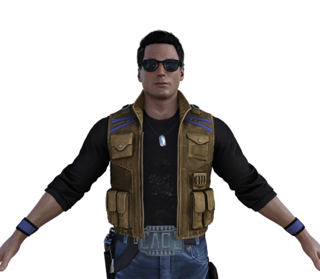 Johnny Cage Realistic Character Modelo 3D .c4d .max .obj .3ds .fbx .stl .blend 