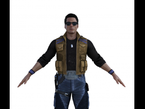 Johnny Cage Realistic Character Modelo 3D