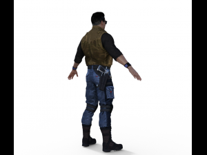 Johnny Cage Realistic Character Modelo 3D