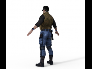 Johnny Cage Realistic Character Modelo 3D