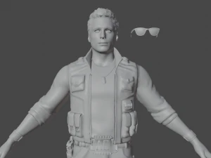 Johnny Cage Realistic Character 3D Model