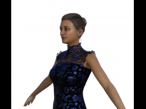 Indian Girl Realistic Character 3D 模型