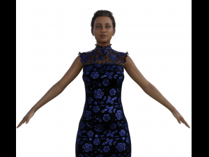 Indian Girl Realistic Character 3D 模型