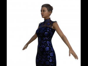 Indian Girl Realistic Character 3D 模型