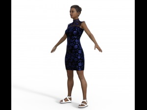 Indian Girl Realistic Character 3D 模型