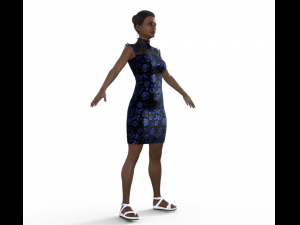Indian Girl Realistic Character 3D 模型