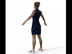 Indian Girl Realistic Character 3D 模型