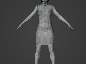 Indian Girl Realistic Character 3D 模型