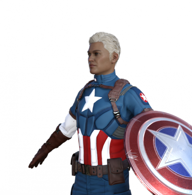 Captain America Realistic Character 3D Model in Erkek 3DExport
