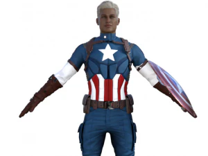Captain America Realistic Character 3D Model