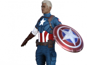 Captain America Realistic Character Modello 3D