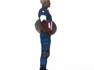 Captain America Realistic Character 3D Model
