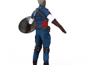 Captain America Realistic Character Modello 3D