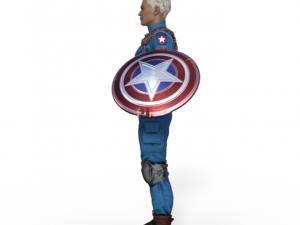 Captain America Realistic Character Modello 3D