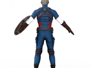 Captain America Realistic Character 3D Model