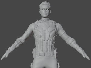 Captain America Realistic Character Modello 3D