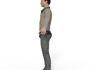Man in Western Outfit Realistic Character Model 3D
