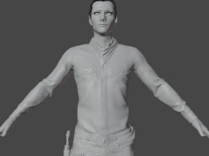 Man in Western Outfit Realistic Character Model 3D