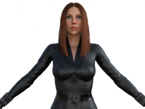 Realistyczna postać Czarnej Wdowy Model 3D