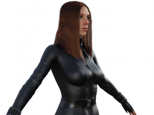 Black Widow Realistic Character Model 3D